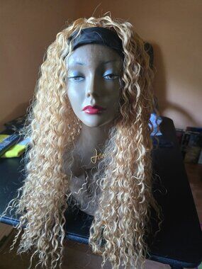 Wig with attached headband